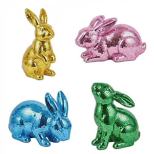 Mosaic Rabbit Statues