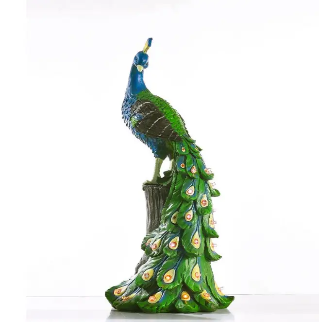 peacock_on_stump_white_bg